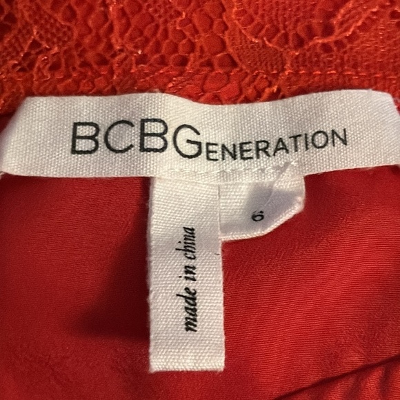 BCBGeneration Lava sleeveless fit & flare lace panel mini dress Sz 6 - Picture 7 of 11